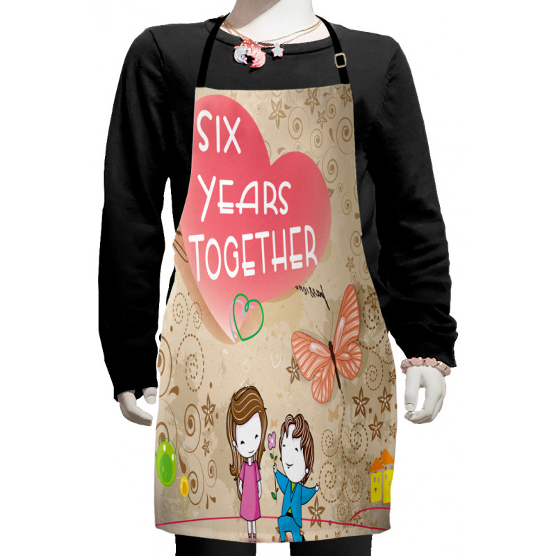 6 Years Together Words Kids Apron