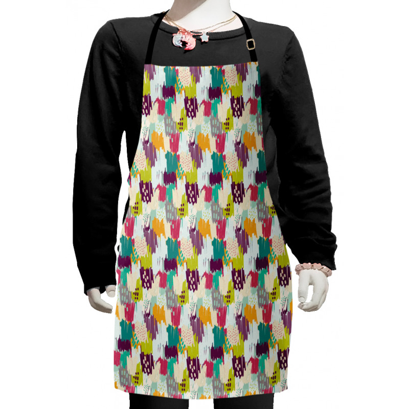 Paint Brush Chunky Blows Dots Kids Apron