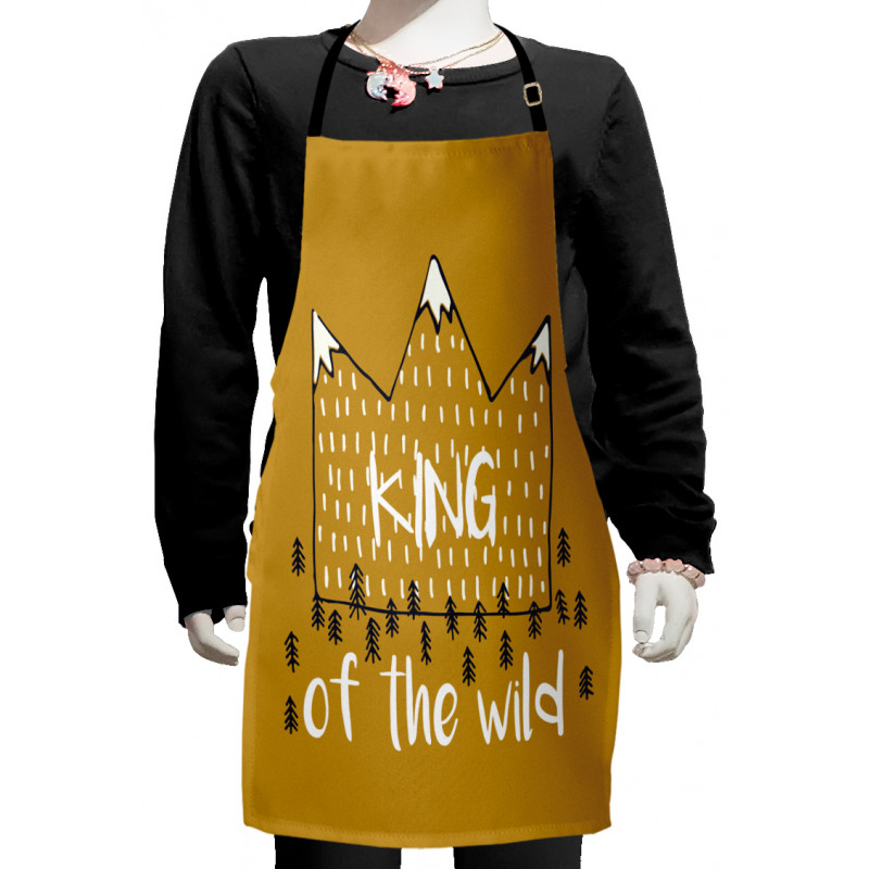 Crown Shaped Mountains Kids Apron