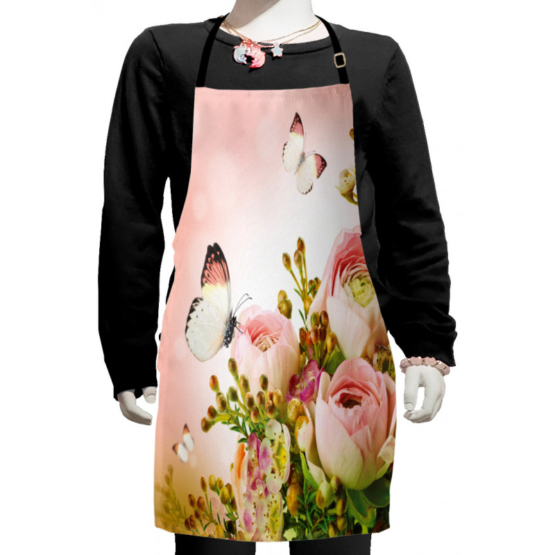 Blossoming Feminine Roses Kids Apron