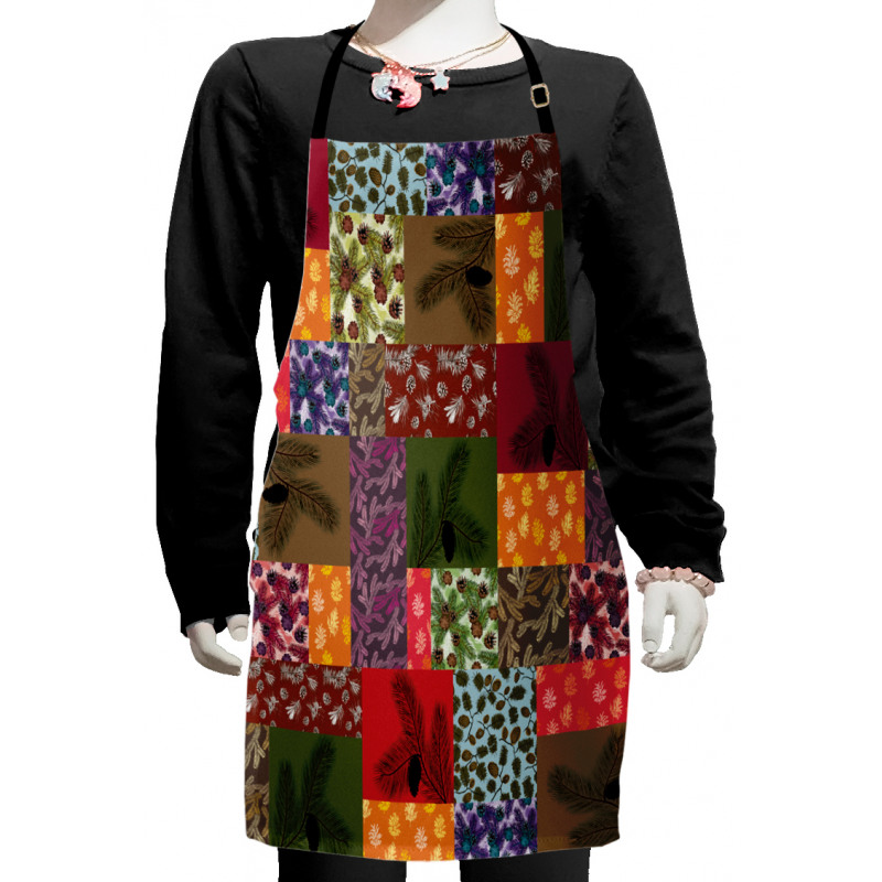 Colorful Pine Squares Art Kids Apron