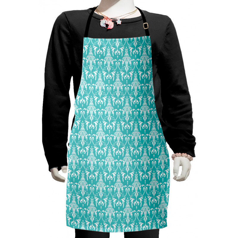 Classic Floral Motif Kids Apron