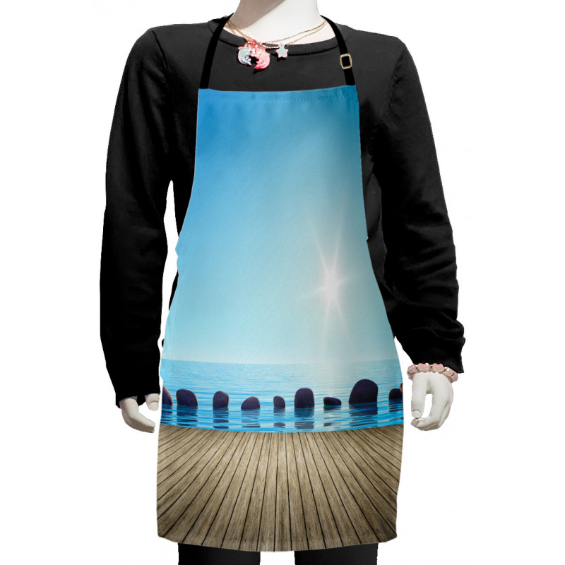 Sky Pier Calm Water Stones Kids Apron