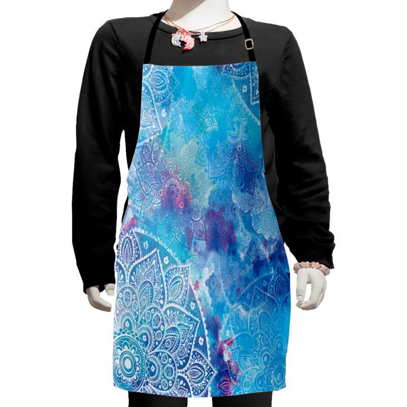 Watercolor Floral Asian Kids Apron