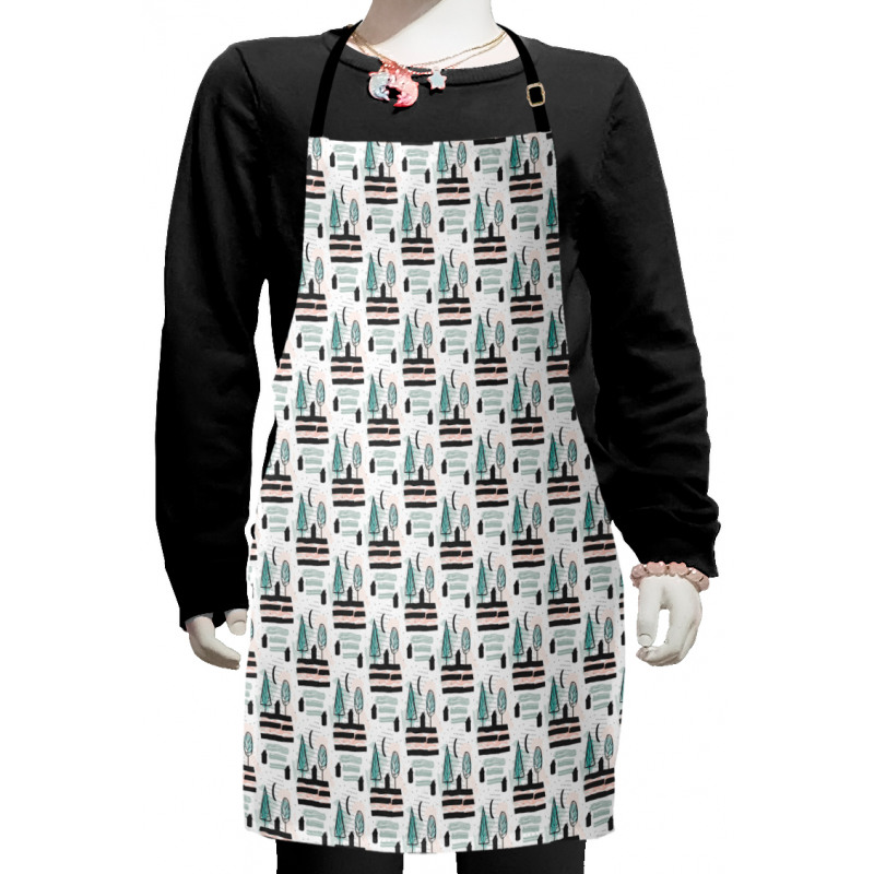 Abstract Scandinavian Nature Kids Apron