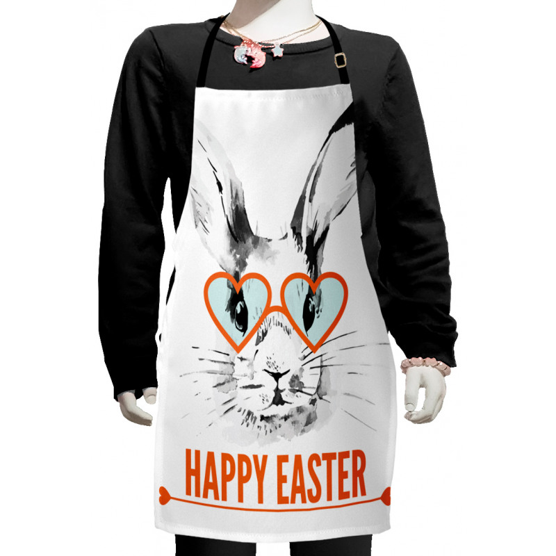 Funny Bunny Glasses Kids Apron