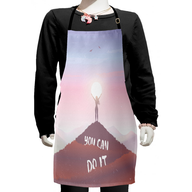 Woman and Welcoming Sun Kids Apron