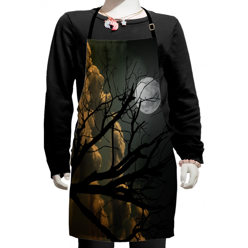 Bare Branches and Full Moon Kids Apron