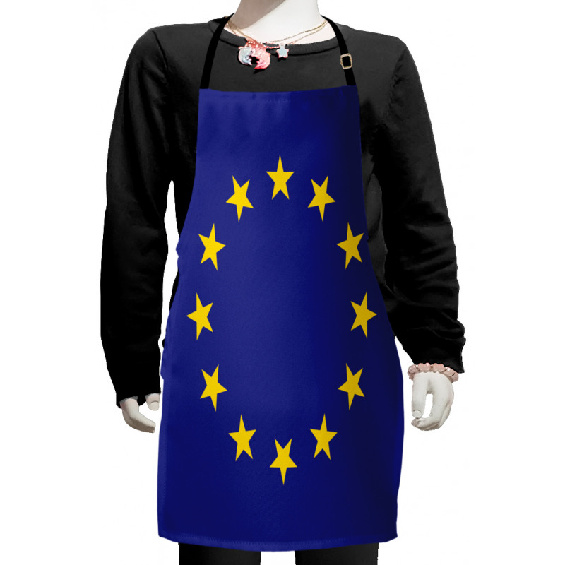 Simple European Union Flag Kids Apron