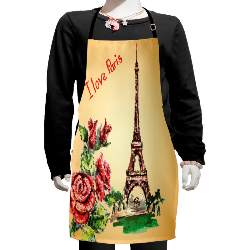 Love in Paris Eiffel Kids Apron