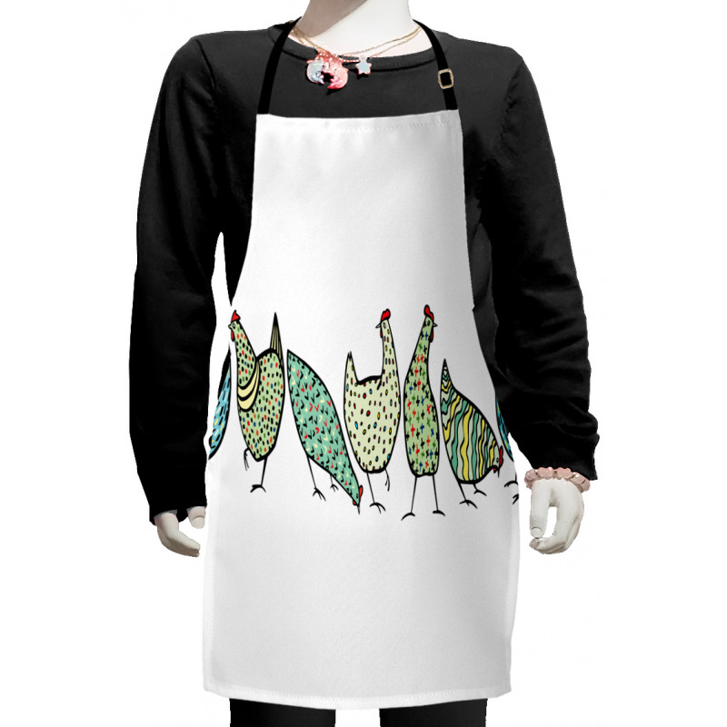 Farm Hen with Ornaments Kids Apron