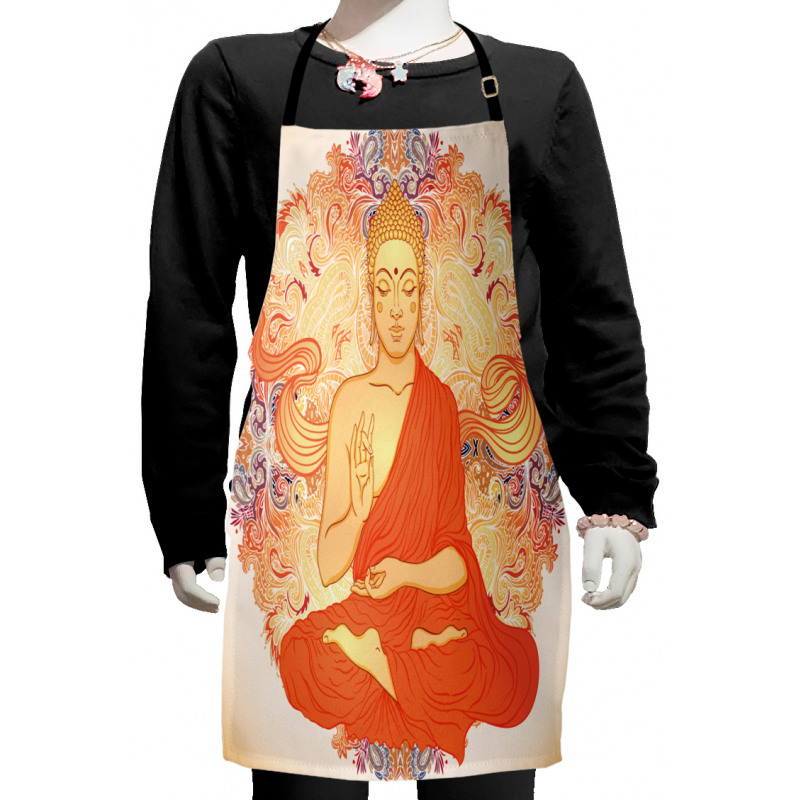 Oriental Calmness Figure Kids Apron