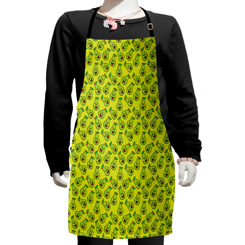 Happy Smiling Fruits Cartoon Kids Apron