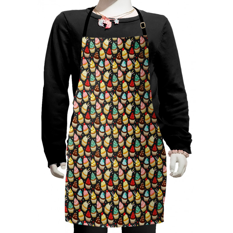 Colorful Creamy Yummy Cakes Kids Apron