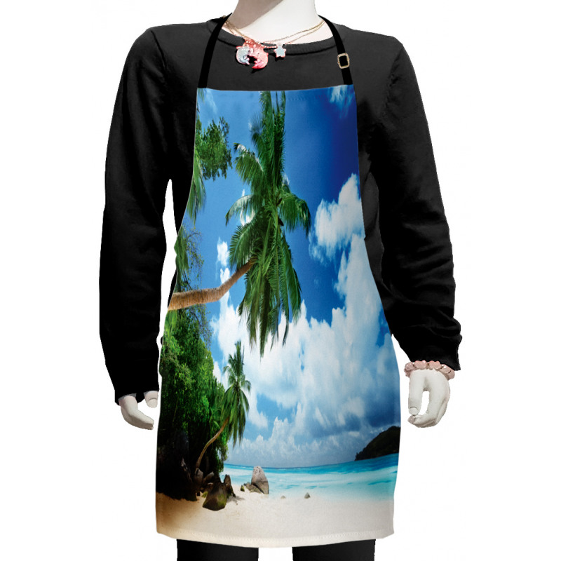 Beach on Mahe Island Kids Apron