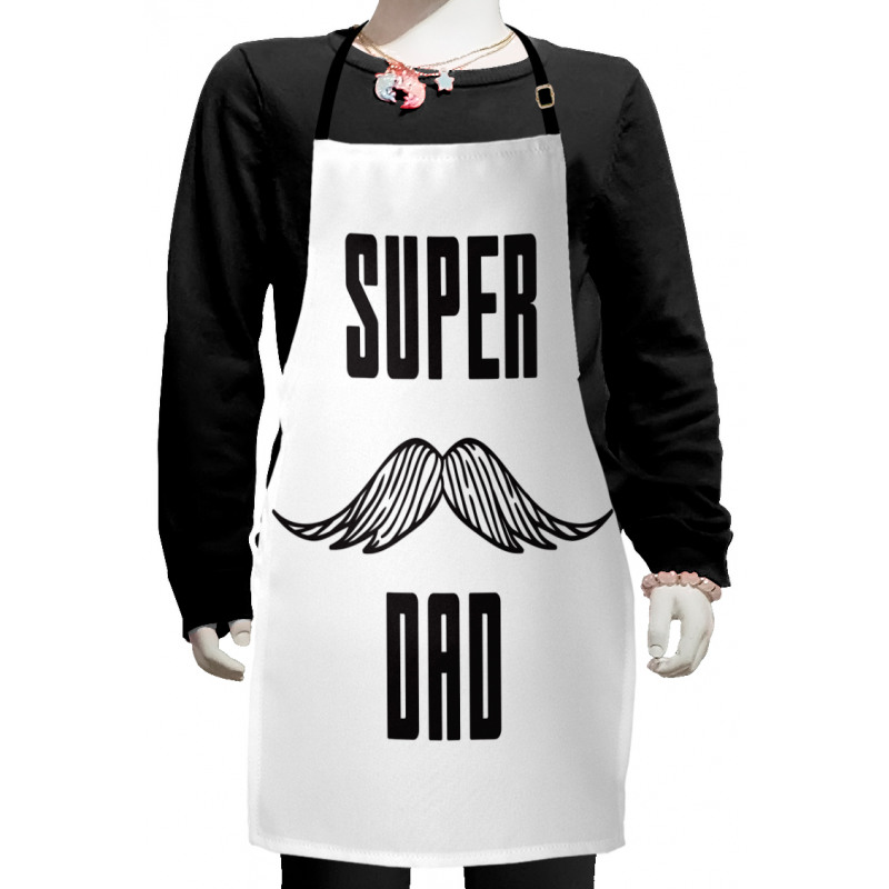 Super Dad with Mustache Kids Apron
