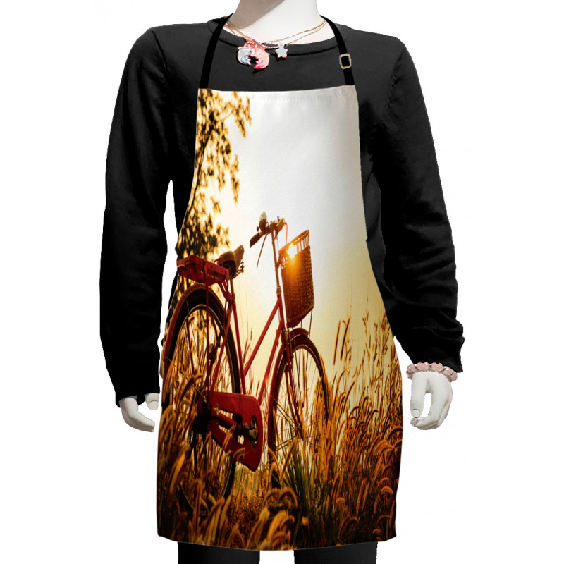 Bike in Sepia Tones Rural Kids Apron