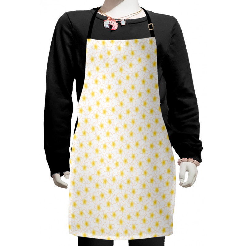 Frangipanis with Contours Kids Apron