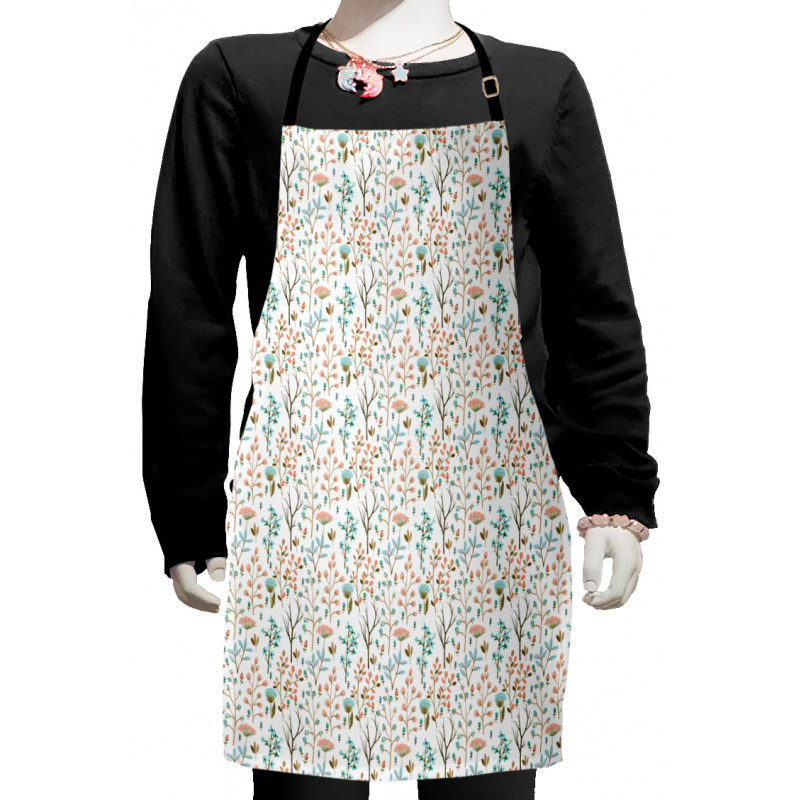 Soft Toned Meadow Blooms Kids Apron