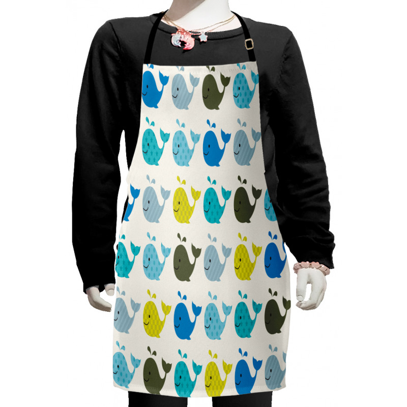 Childish Pattern Big Fish Kids Apron