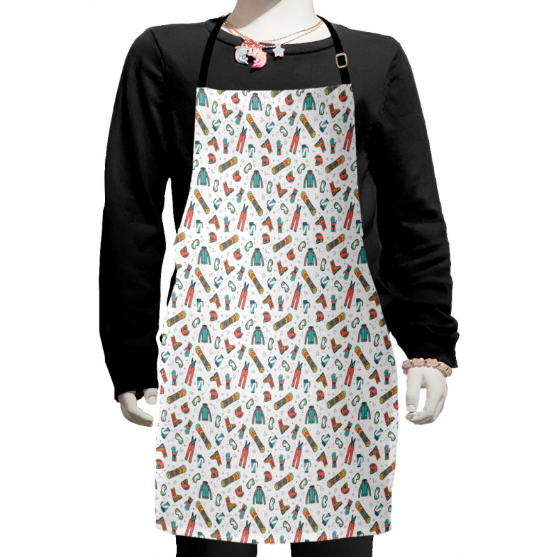 Snowboarding Skiing Kids Apron