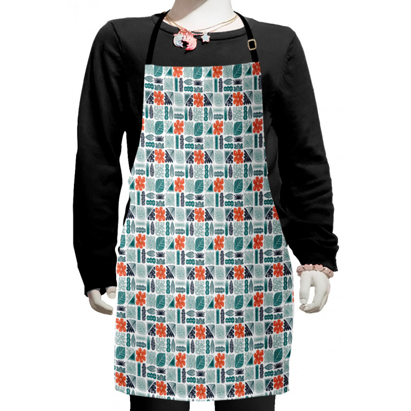 Hibiscus Monstera Jungle Kids Apron