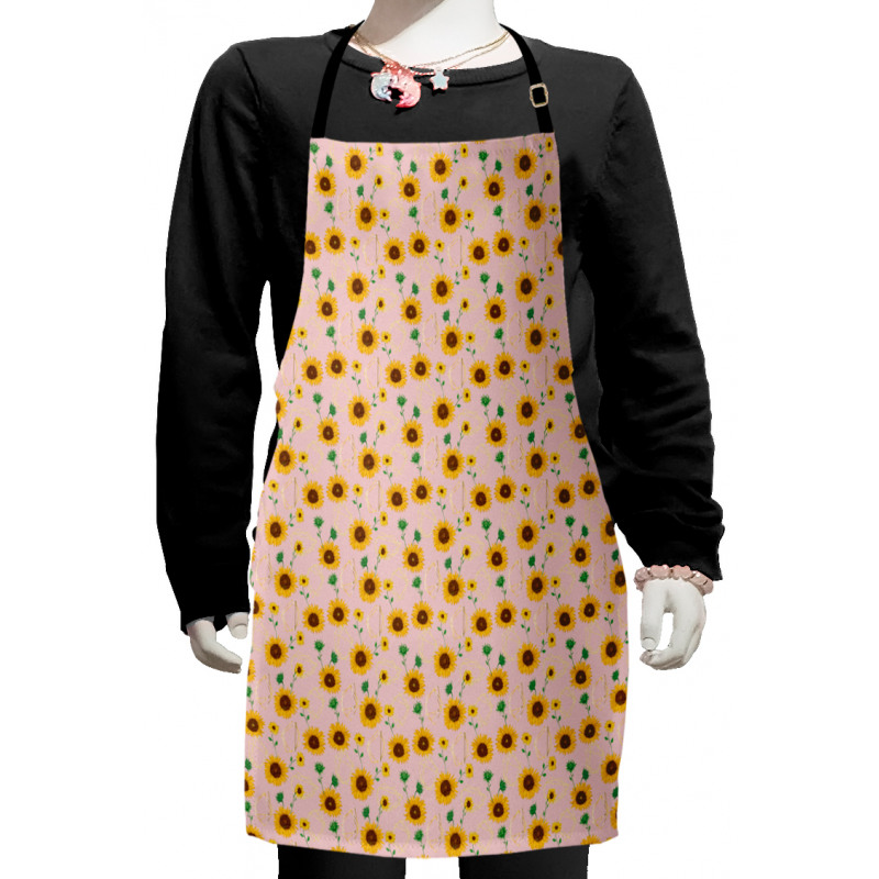 Sunflowers and Polygons Art Kids Apron