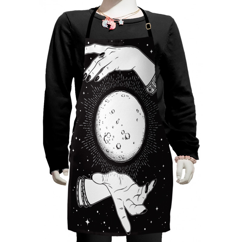 Moon in Fortune Teller Hands Kids Apron