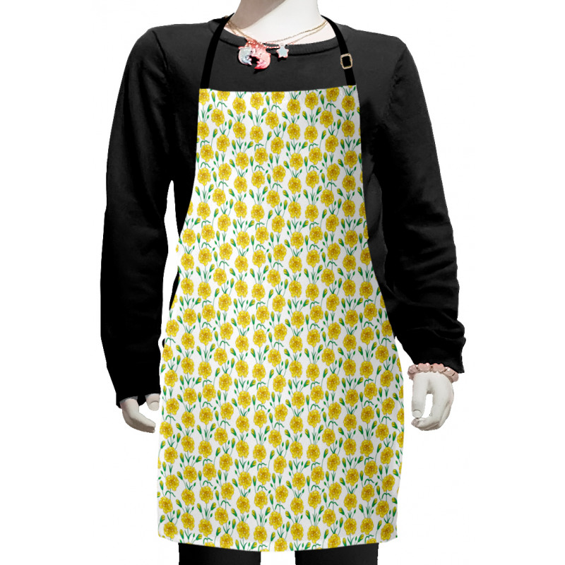 Carnation Flowers and Buds Kids Apron