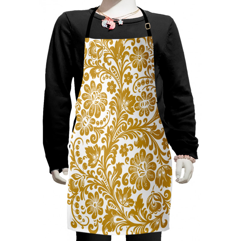 Traditional and Floral Theme Kids Apron