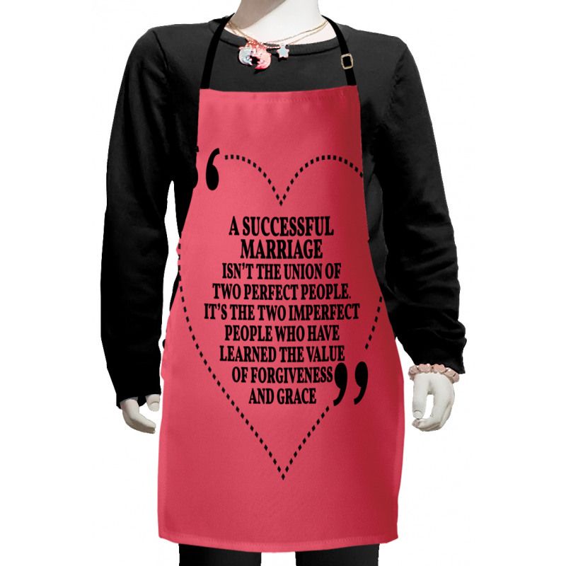 Typography in a Heart Kids Apron