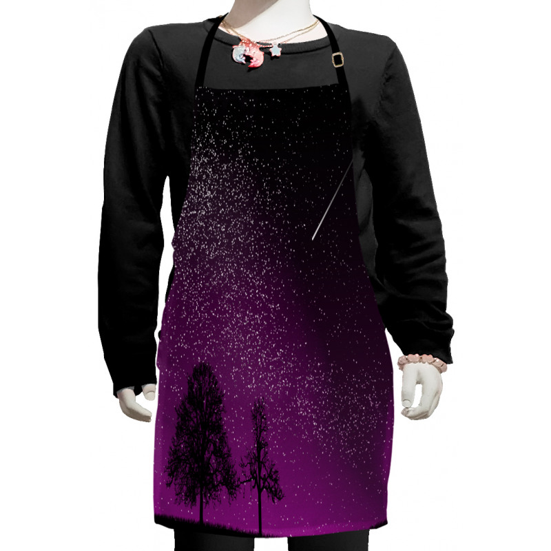 Night Silhouette Star Kids Apron