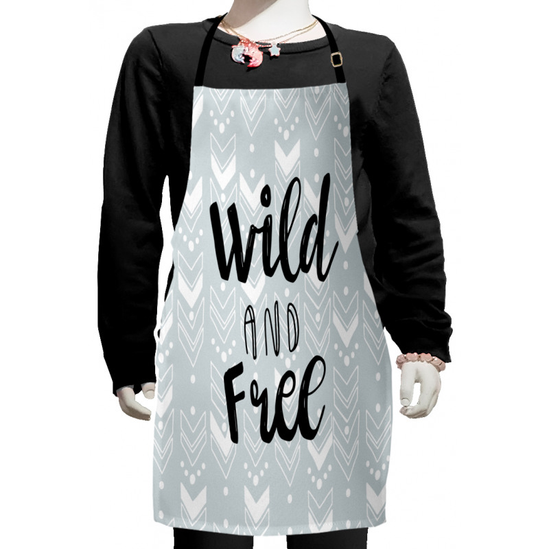 Wild and Free Typography Kids Apron