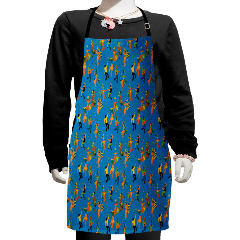 Men and Women in Costumes Kids Apron