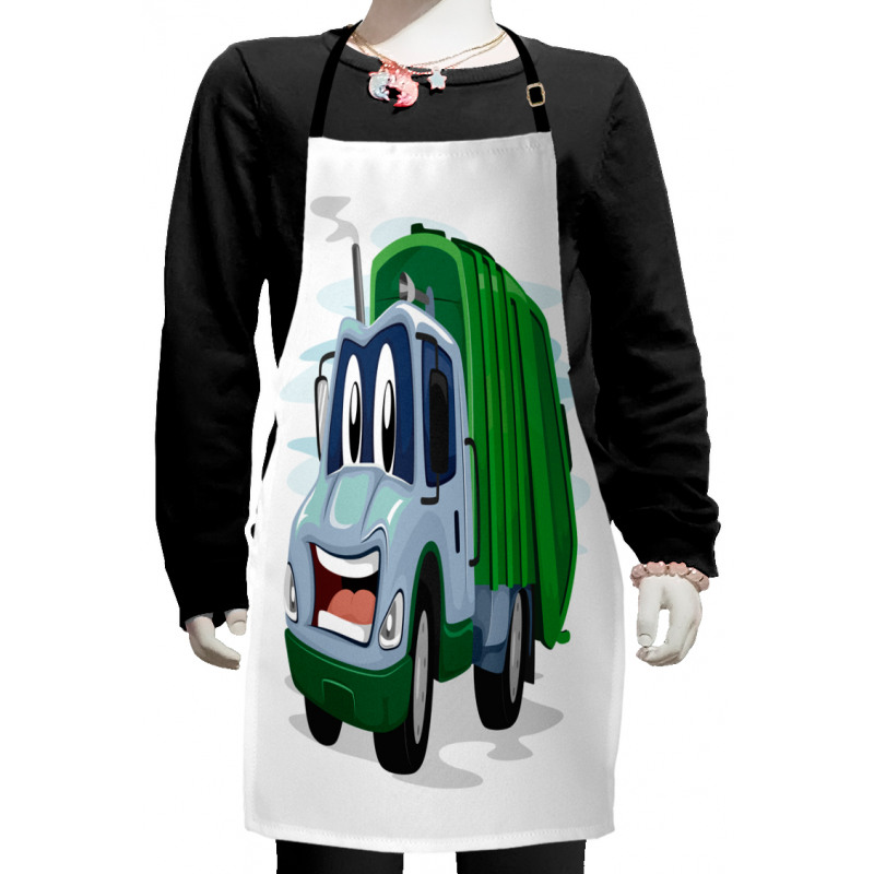 Funny Trash Truck Kids Apron