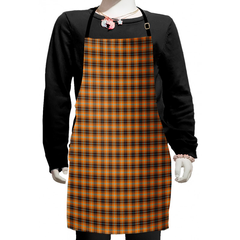 Tartan in Earth Tones Kids Apron