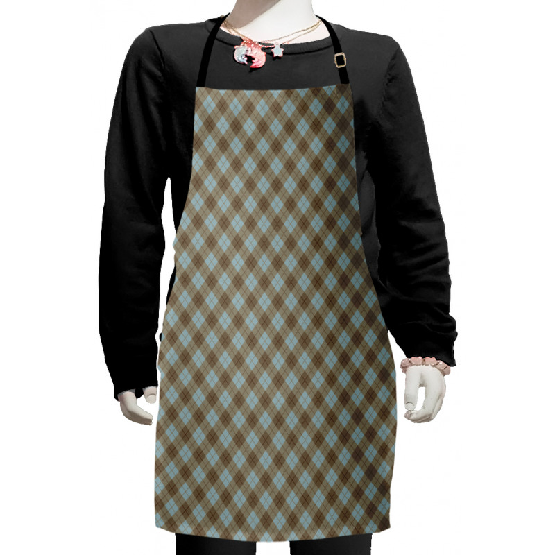 Repeated Bicolor Tartan Kids Apron