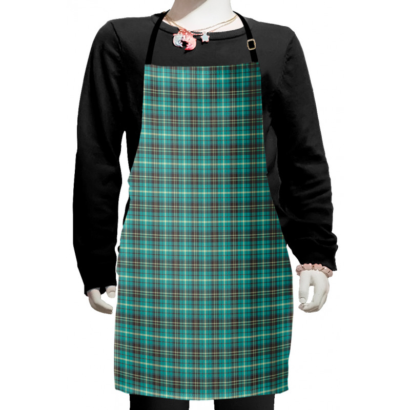 Plaid Form with Stripes Kids Apron