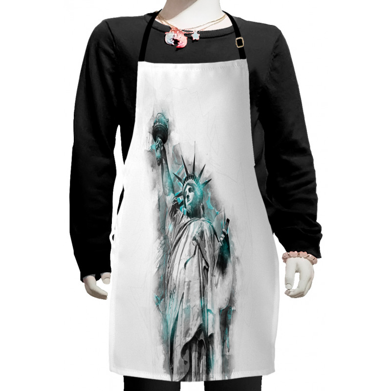 Lady Liberty Geometric Art Kids Apron