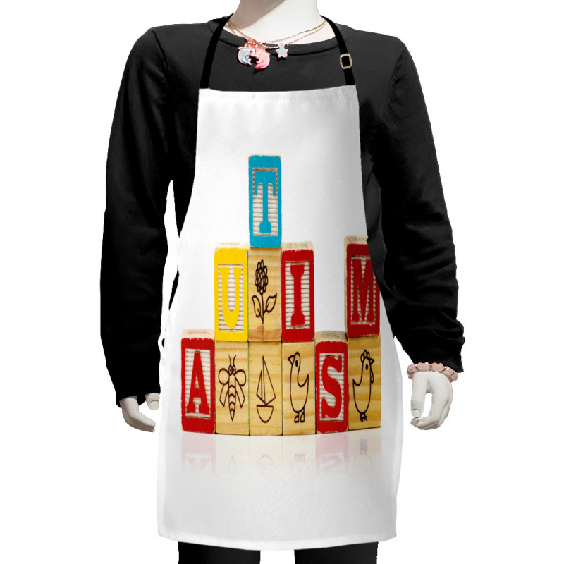 Texting with Stacked Blocks Kids Apron