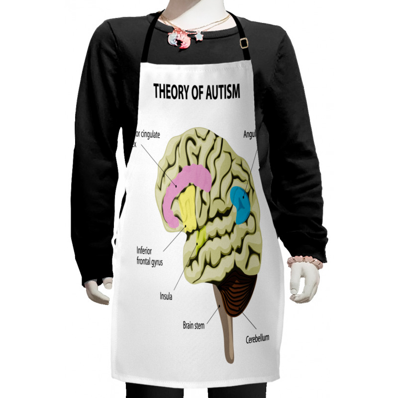 Human Brain with Parts Names Kids Apron