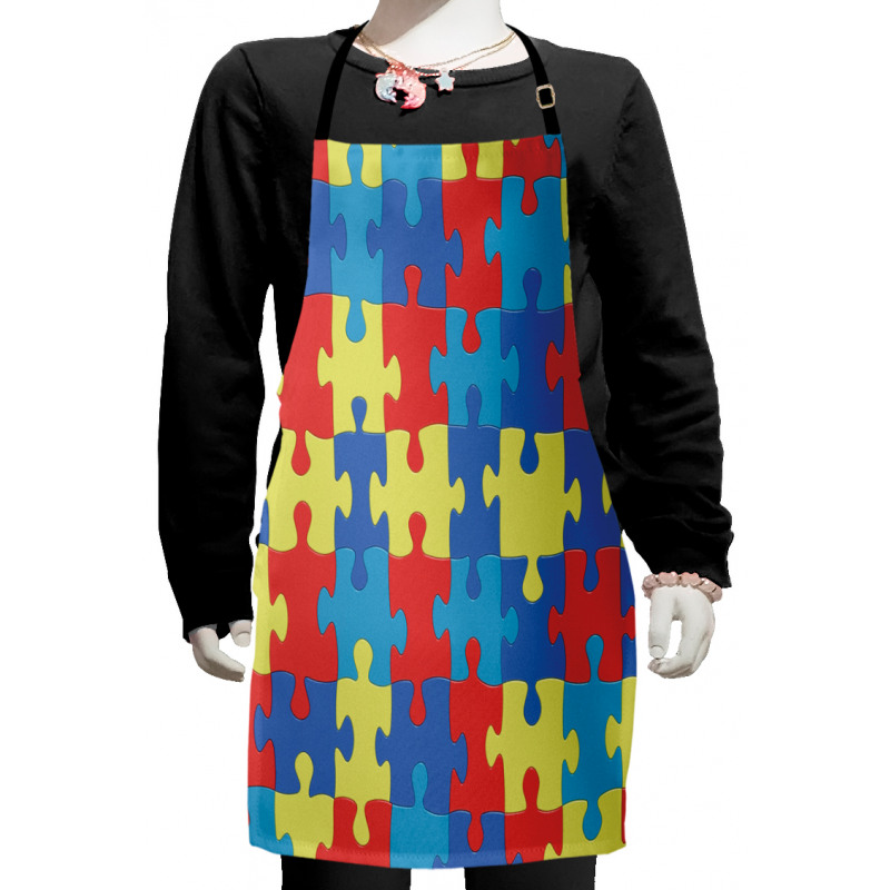 Layout of Puzzles Kids Apron