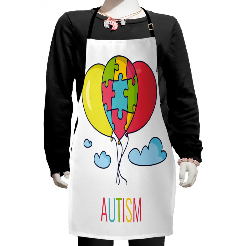 Colorful Cartoon Balloon Sky Kids Apron