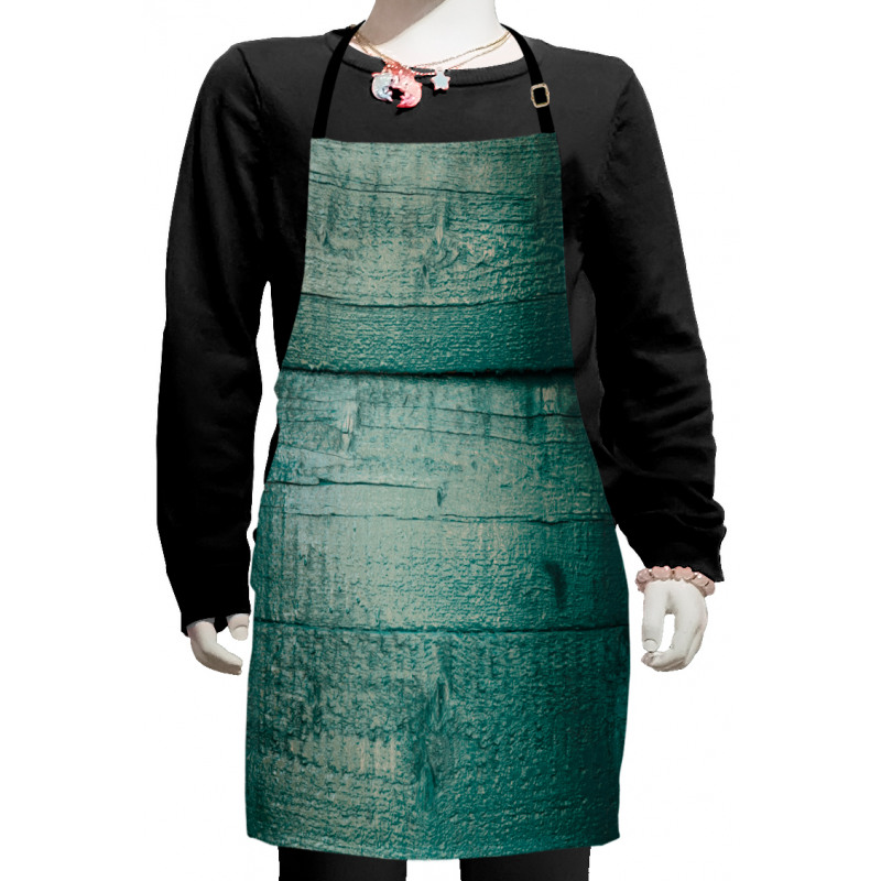 Wooden Grungy Background Kids Apron