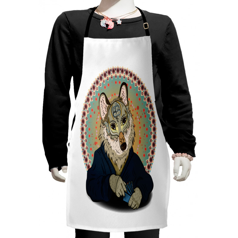 Bohemian Wolf Kids Apron