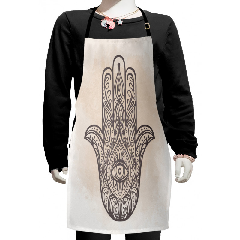 Palm Shaped Folk Ornate Kids Apron