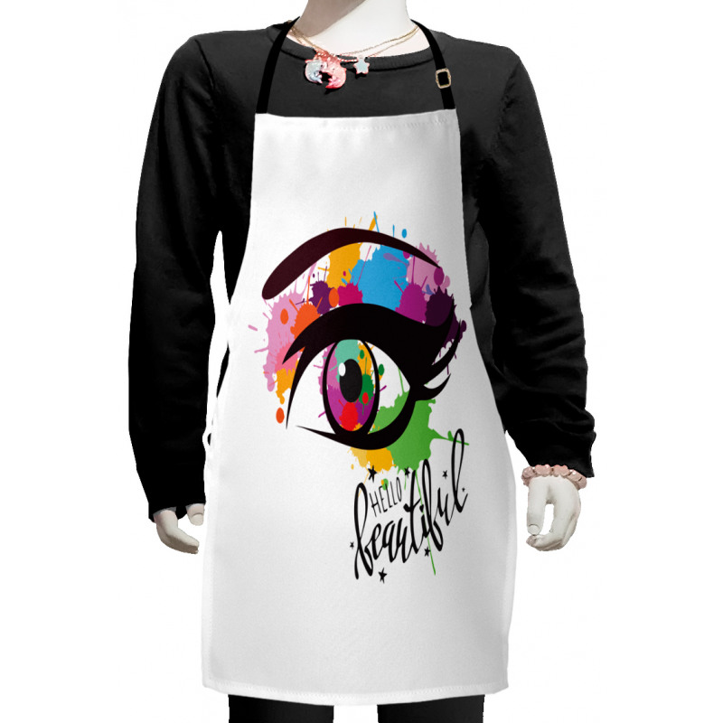 Abstract Hello Calligraphy Kids Apron