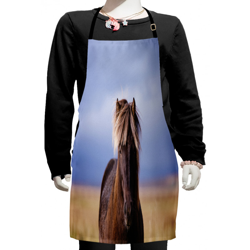 Close up Horse Silhouette Kids Apron