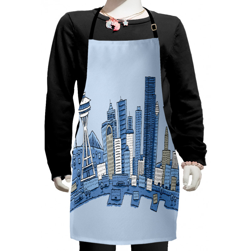 Doodle Urban Theme Kids Apron