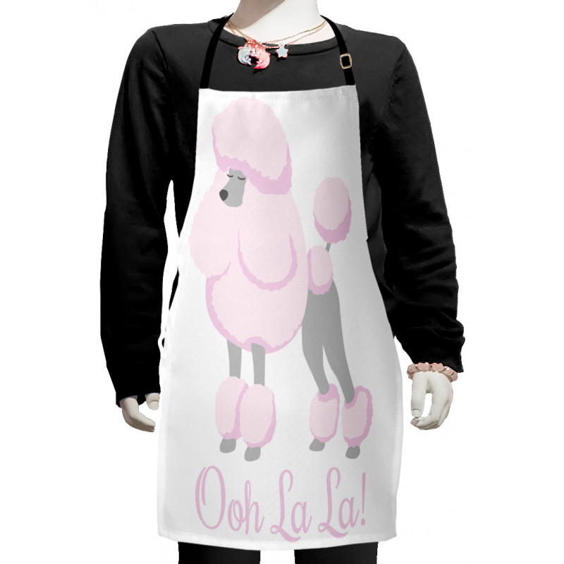 Poodle and Typography Kids Apron